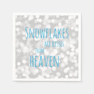 Snowflakes Are Kisses From Heaven Napkin