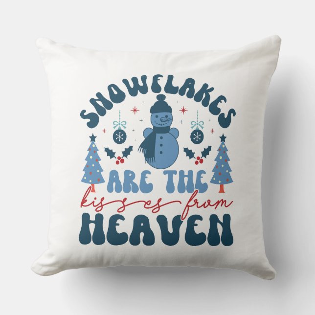 Snowflakes Are the Kisses from Heaven - Cosy Cushion (Front)