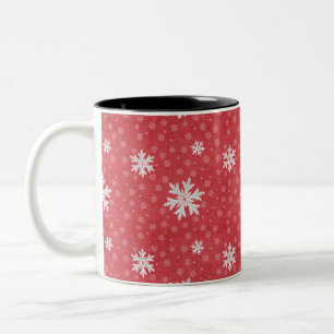 Snowflakes at Christmas Eve Invitation Napkins Tis Two-Tone Coffee Mug