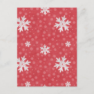 Snowflakes at Christmas Eve Invitation Postcard