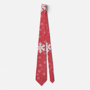 Snowflakes at Christmas Eve Invitation Tie