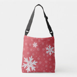 Snowflakes at Christmas Eve Postcard Crossbody Bag