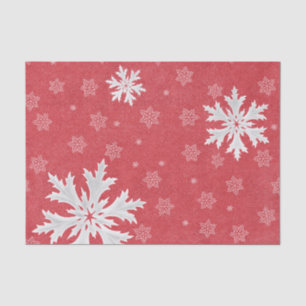Snowflakes at Christmas Eve Postcard Tissue Paper