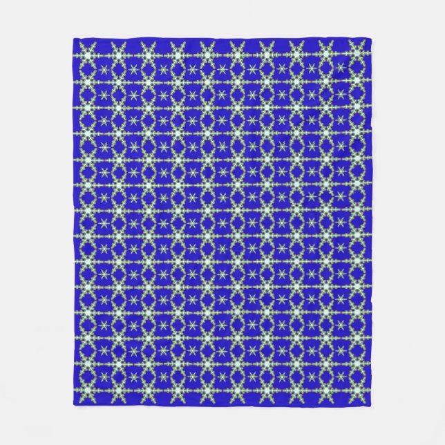 Snowflakes at Midnight Fleece Blanket (Front)
