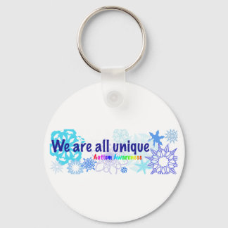snowflakes_autism key ring