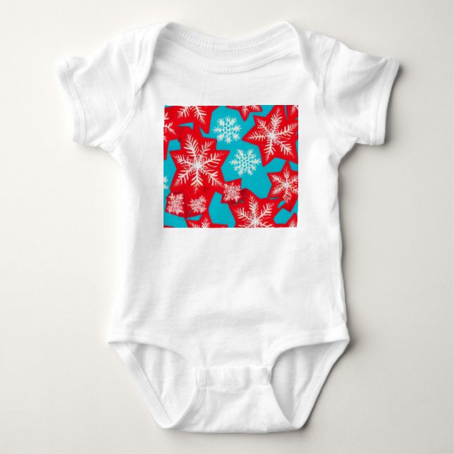 Snowflakes Baby Bodysuit (Front)