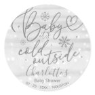 Snowflakes Baby It's Cold Outside Grey Baby Shower