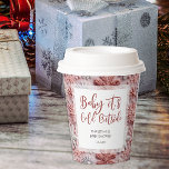 Snowflakes Baby It's Cold Outside Paper Cups<br><div class="desc">Elegant Pink and Silver Snowflakes Baby It's Cold Outside Paper Cups. Matching items available.</div>