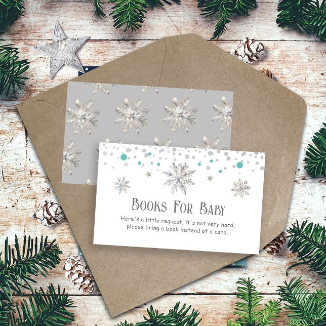 Snowflakes Baby Shower Enclosure Card (Creator Uploaded)