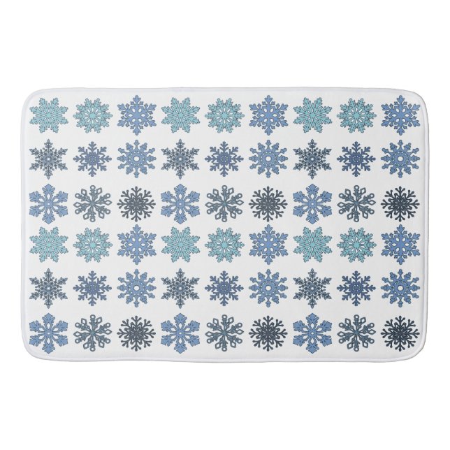 Snowflakes Bath Mat (Front)
