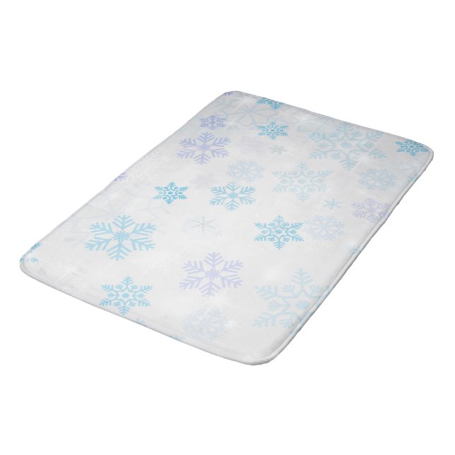 Snowflakes Bath Mat (Angled)
