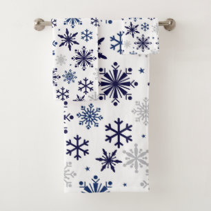 Snowflakes  bath towel set