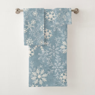 Snowflakes  bath towel set
