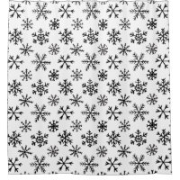 Snowflakes Black and White Pattern