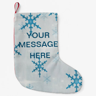 Snowflakes Bling Small Christmas Stocking