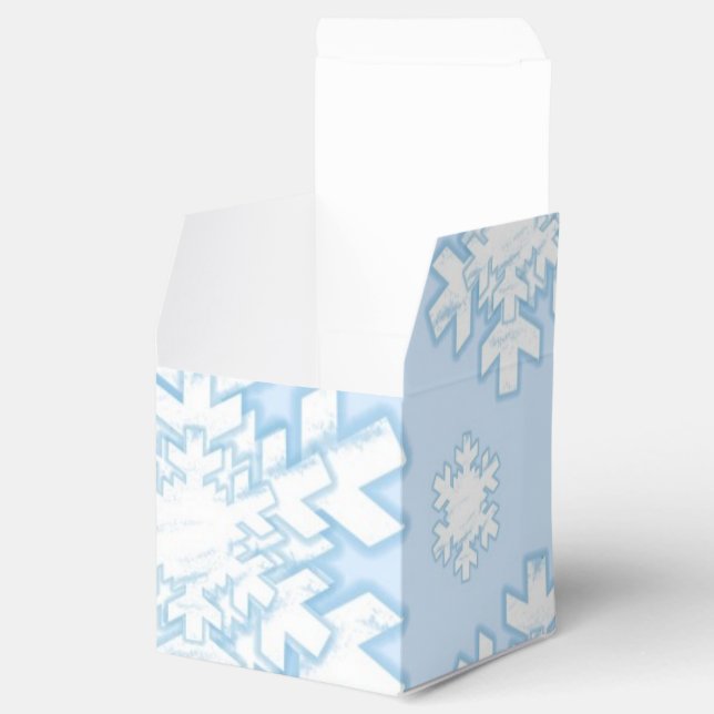Snowflakes (blue) favour box (Opened)