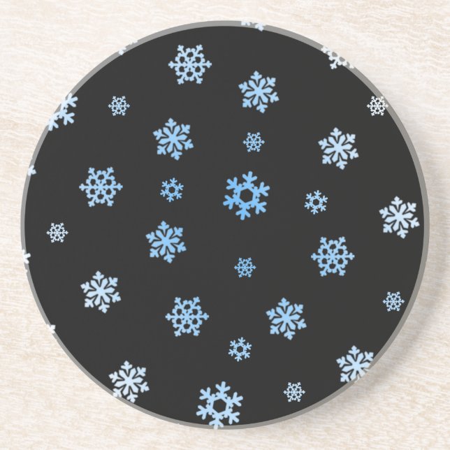 Snowflakes (Blue & White) Coaster (Front)