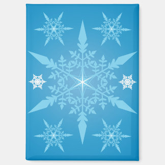 Snowflakes Blue Winter Wonderland Magnet