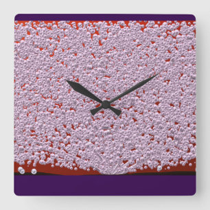 Snowflakes Bubble Tree Square Wall Clock