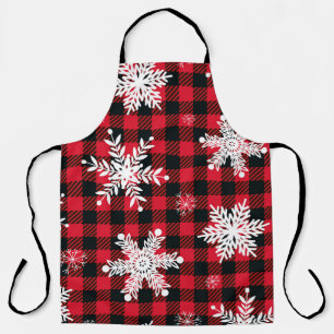 Snowflakes & Buffalo Plaid: Winter Charm Apron