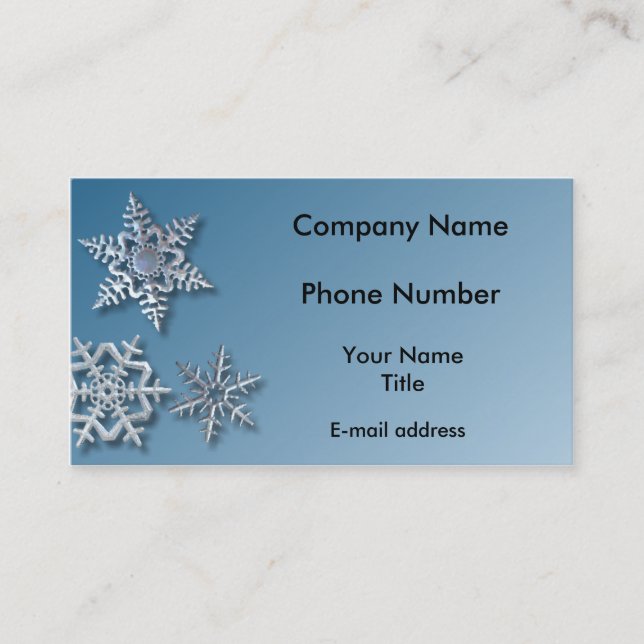Snowflakes Business Card (Front)