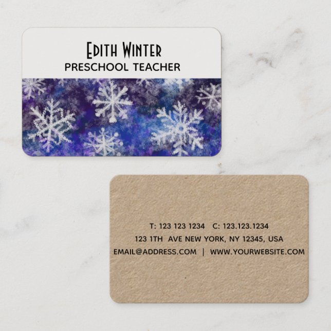 Snowflakes Business Card (Front/Back)