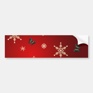 Snowflakes & Butterflies Bumper Sticker