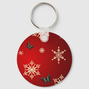 Snowflakes & Butterflies Key Ring