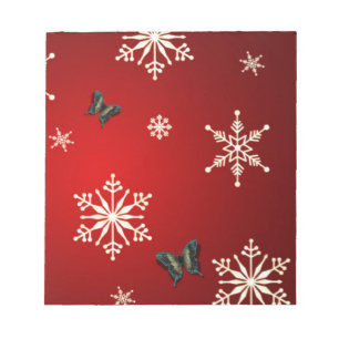 Snowflakes & Butterflies Notepad