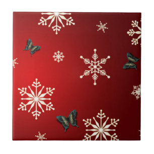 Snowflakes & Butterflies Tile