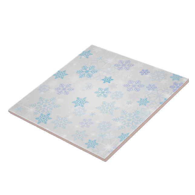 Snowflakes Ceramic Tile (Side)