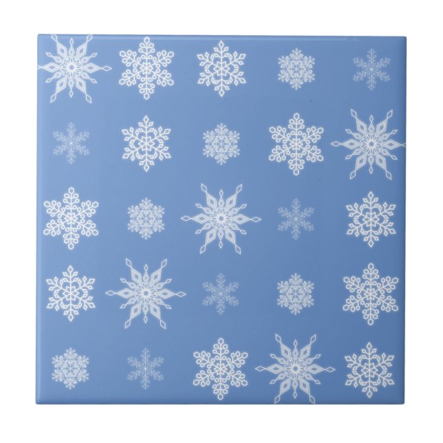 Snowflakes Ceramic Tile (Front)
