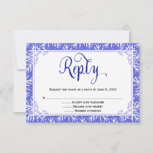 Snowflakes Christian Wedding Reply Card