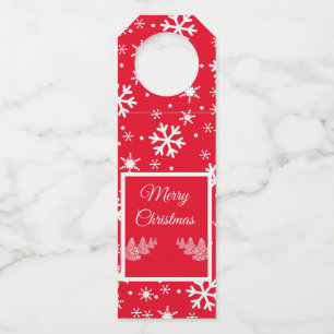 Snowflakes Christmas Bottle Hanger Tag