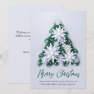 Snowflakes Christmas Corporate Greeting Holiday Card