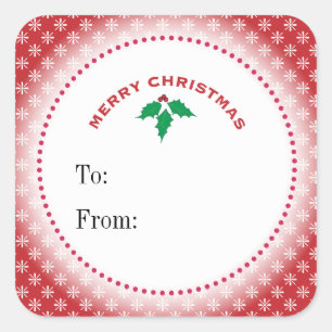 Snowflakes Christmas Gift Tag
