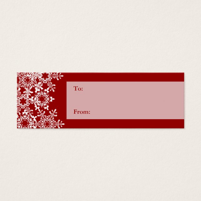 Snowflakes Christmas Gift Tag (Front)