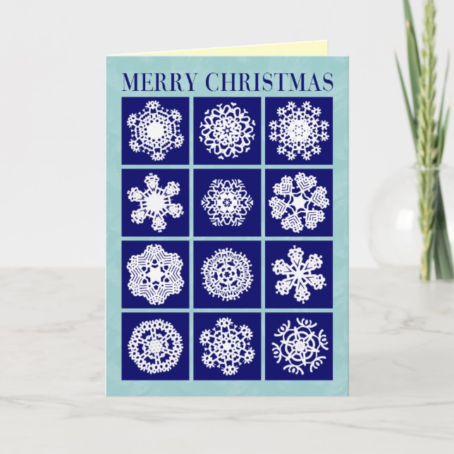 Snowflakes Christmas Holiday Card (Front)