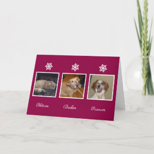 Snowflakes Christmas holiday story custom photo Card