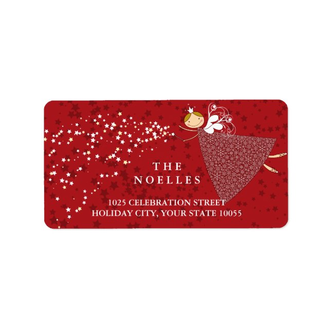 Snowflakes Christmas Magical Fairy Holiday Labels (Front)