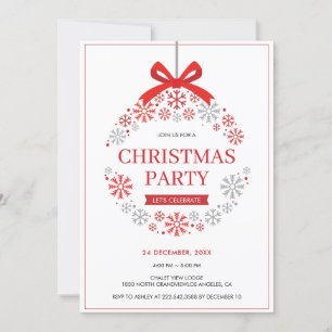 Snowflakes Christmas Ornament  Invitation