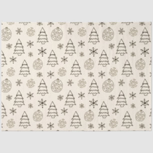 Snowflakes Christmas Trees Ornaments Christmas Tissue Paper