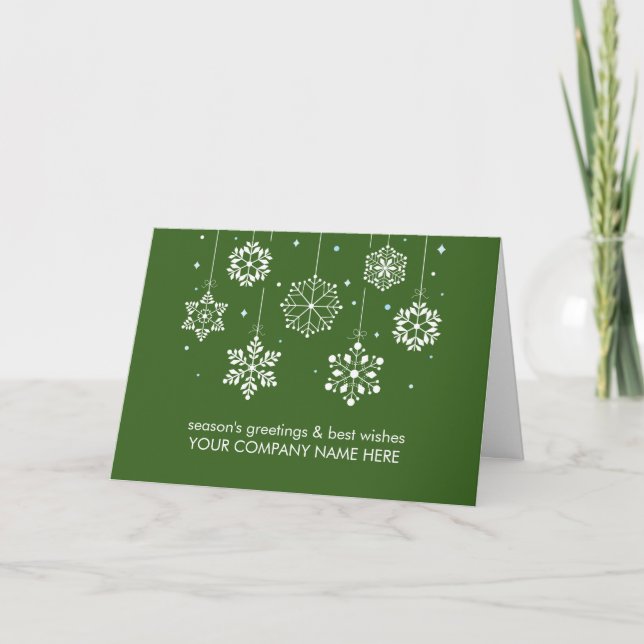 Snowflakes Corporate Christmas Card (Front)