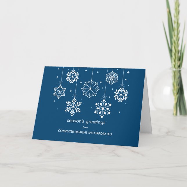 Snowflakes Corporate Christmas Card (Front)