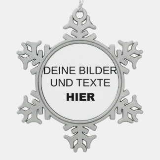 Snowflakes create Christmas tree trailers Snowflake Pewter Christmas Ornament