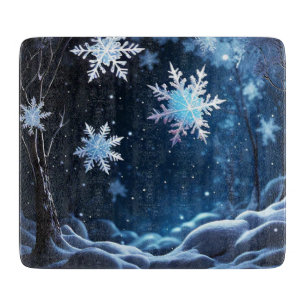 Snowflakes Cutting Board