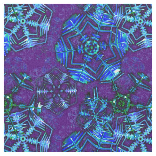 Snowflakes Fabric (Close Up)