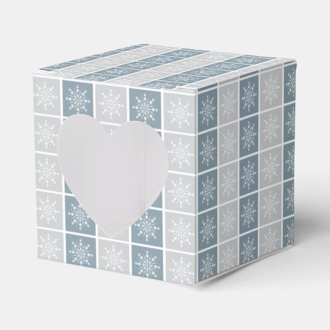 Snowflakes favour boxes (Front Side)