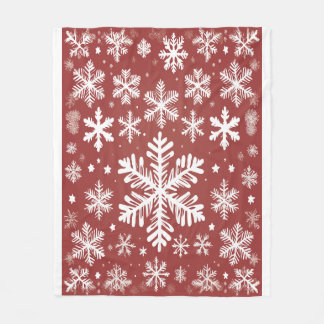 Snowflakes fleece blanket