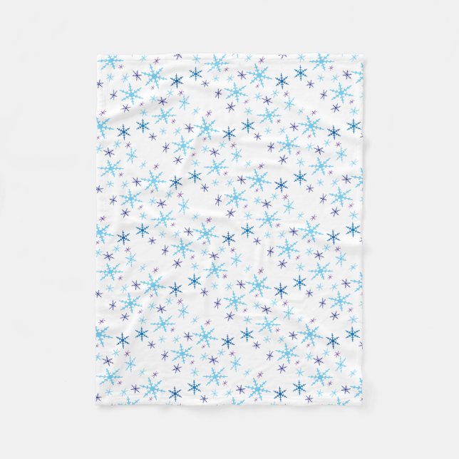 Snowflakes Fleece Blanket (Front)
